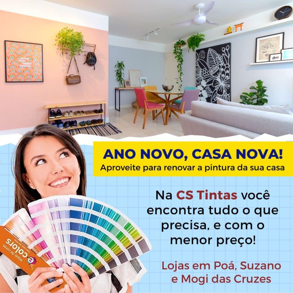 Ano novo casa nova na CS Tintas é hora de renovar a pintura da sua