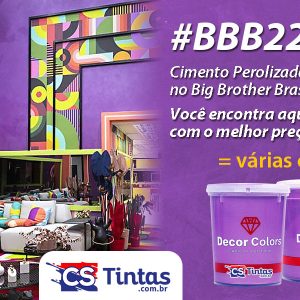 Big Brother Brasil BBB22 Paredes Efeito Perolizado CS Tintas cor Ametista