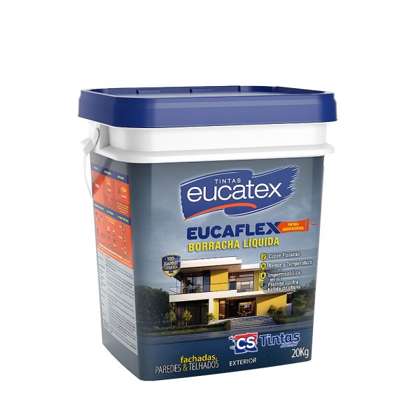 tinta borracha liquida branca balde eucatex eucaflex