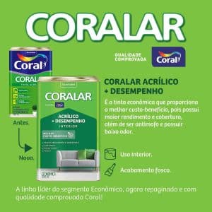 Tinta Coral Econômica Coralar melhor preço é na CS Tintas