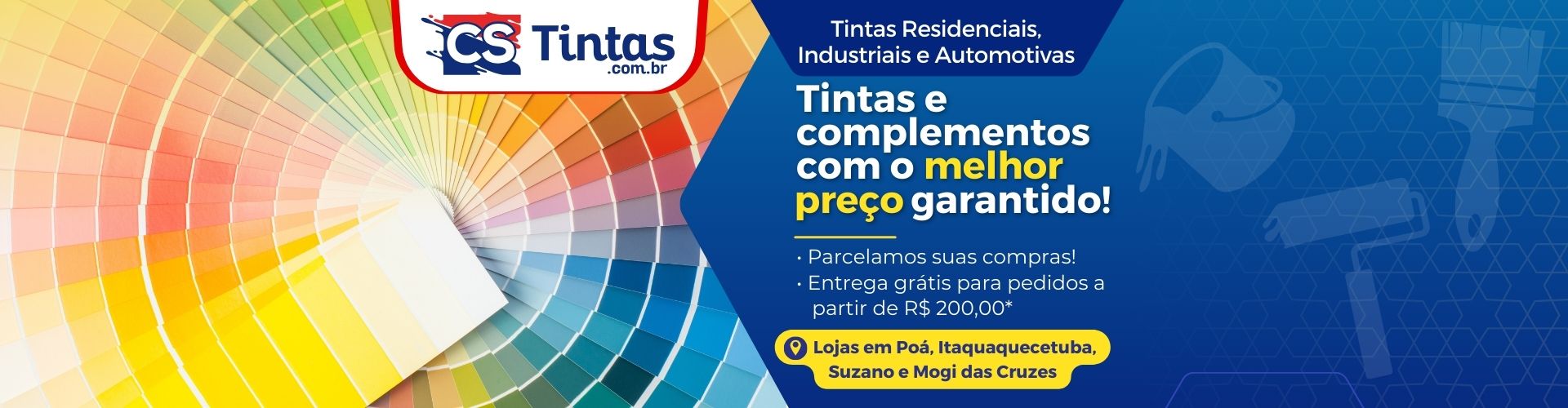 Casa de Tintas com tudo o que você precisa para sua pintura com o menor preço é na CS TINTAS