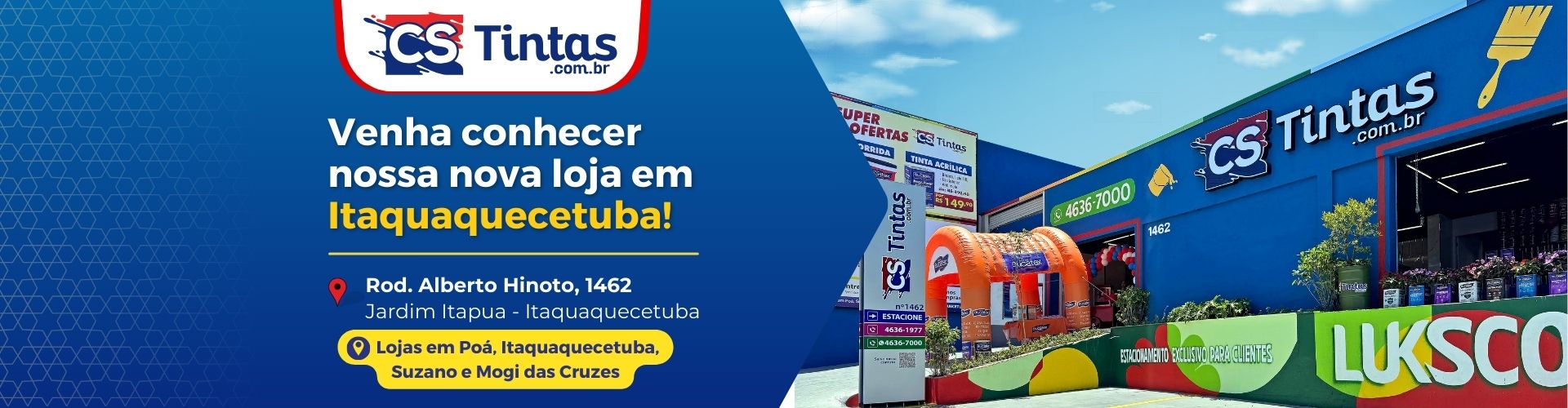 Loja de Tintas em Itaquaquecetuba (Itaquá) CS Tintas