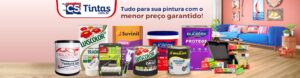Loja de tintas, tudo para pintura com o menor preço garantido é na CS Tintas, lojas em Poá, Suzano, Itaquaquecetuba e Mogi das Cruzes - SP