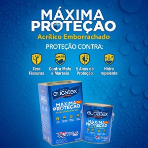 Borracha Liquida mpermeável Eucatex Máxima Proteção para Paredes, Lajes, Telhados