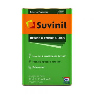 tinta acrilica standard fosco 18l suvinil rende e cobre muito 18l