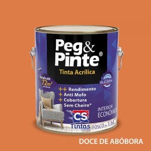tinta acrilica uso interno eucatex pegpinte cor doce de abobora 3,6L