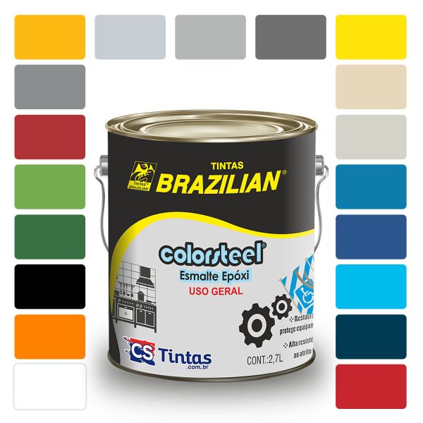 tinta epoxi brazilian 2,7L, várias cores, menor preço é aqui na CS Tintas