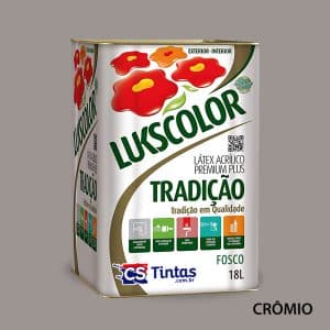 tinta latex acrilico premium lukscolor tradicao cor crômio 18l