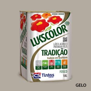 tinta latex acrilico premium lukscolor tradicao cor gelo 18l