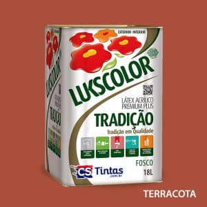 tinta latex acrilico premium lukscolor tradicao cor terracota 18l